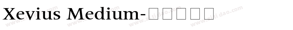 Xevius Medium字体转换